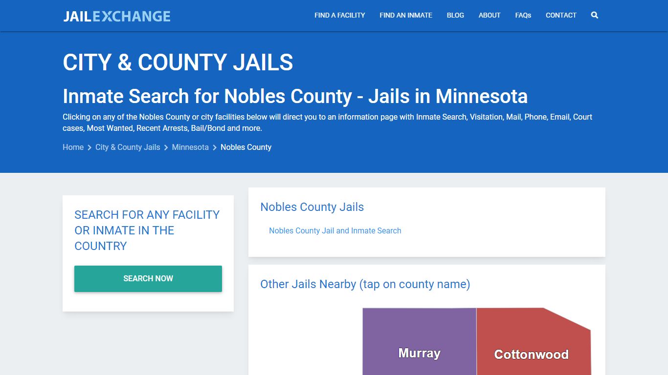 Inmate Search for Nobles County | Jails in Minnesota - Jail Exchange